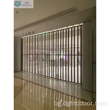 Прозрачна сгъваема врата на поликарбонат